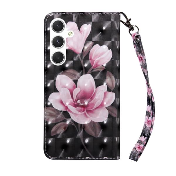 Mobilskal för Samsung Galaxy S26 Stativmönster Konstläder - Rosa