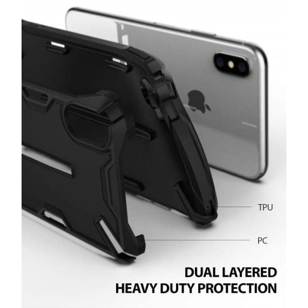 Ringke Dual X Cover til Apple iPhone XS Max - Sort Black
