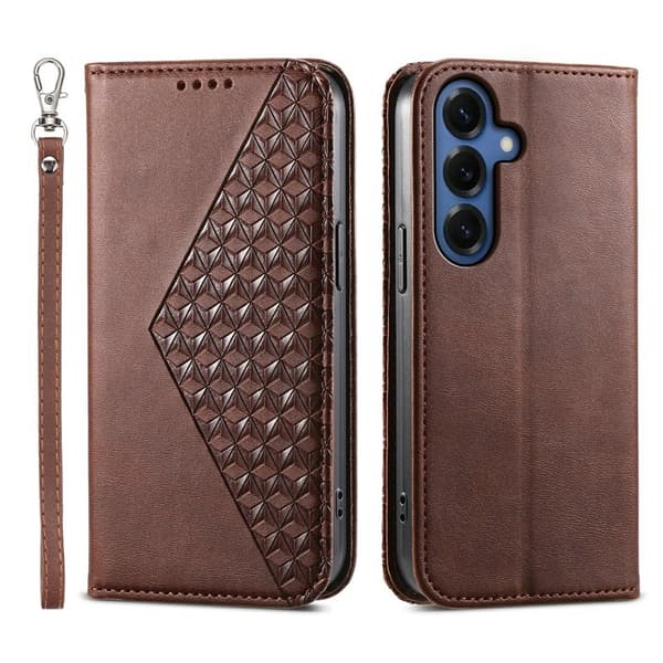 Samsung Galaxy S26 Fodral Konstläder Plånboksfodral - Brun