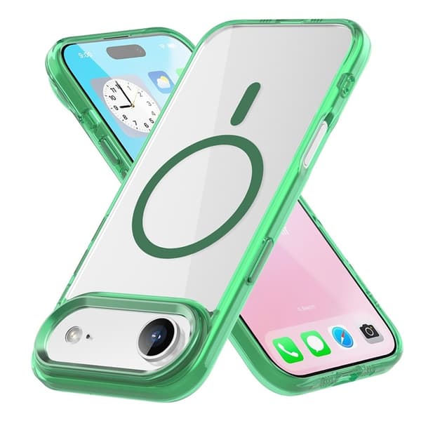 Mobilskal till iPhone Air MagSafe TPU+PC - Transparent Grön Grön