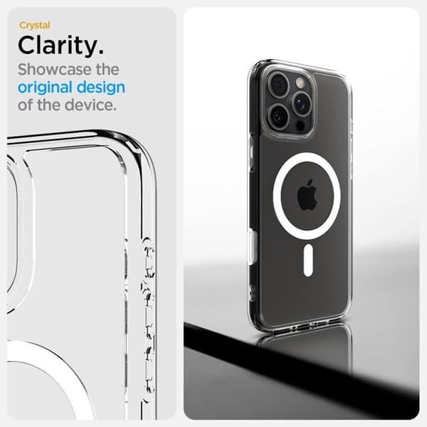 Spigen telefontaske til iPhone 16 Pro MagSafe Ultra Hybrid „T“ - Hvid Vit