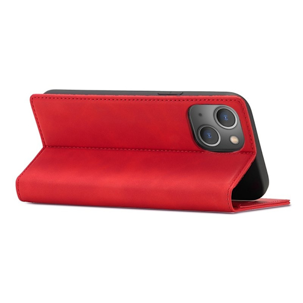 LC.IMEEKE iPhone 14 Plus Plånboksfodral Konstläder - Röd