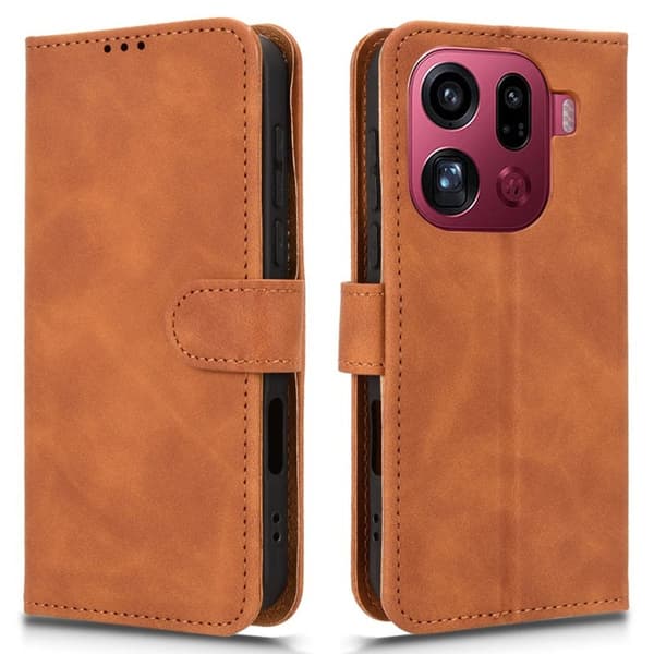 Oppo Find X9 Pro 5G Plånboksfodral Konstläder Skydd - Brun