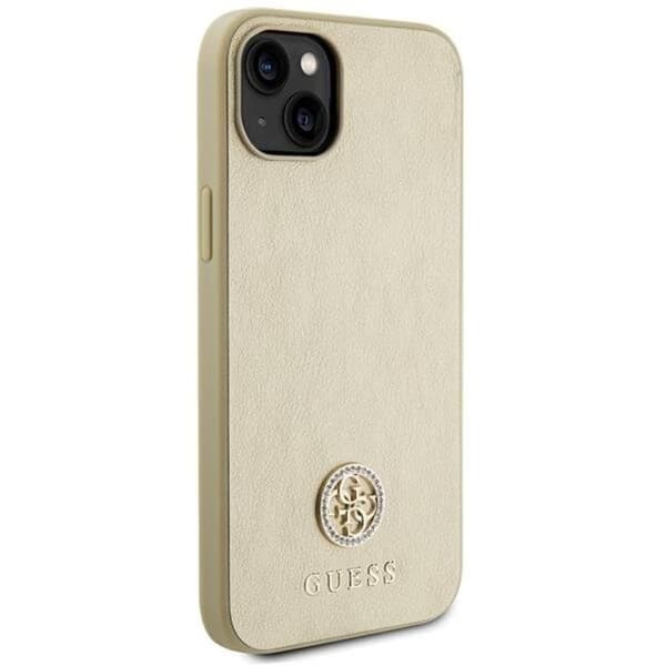 Guess iPhone 15 Plus Mobilskal Strass Metal Logo - Guld Guld