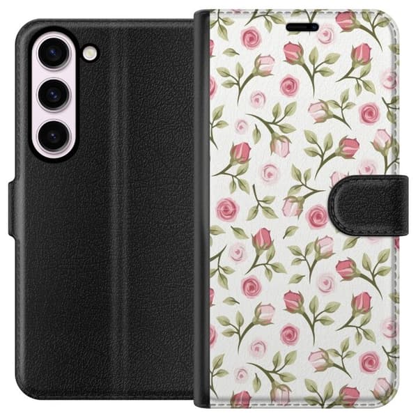 Plånboksfodral till Samsung Galaxy S23 med Blommigt