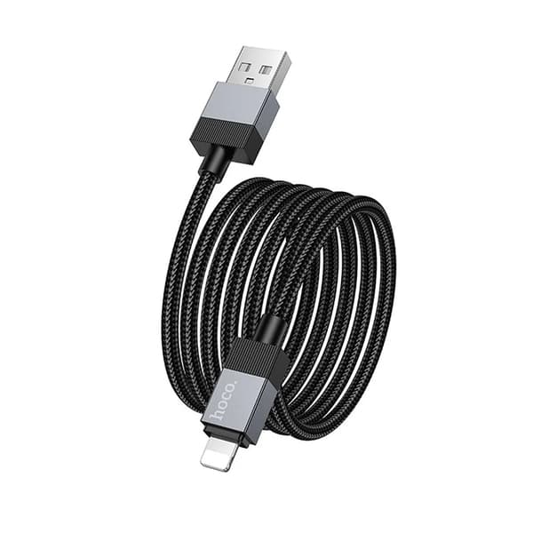 Hoco USB-A Till Lightning Kabel 1m - Svart Svart