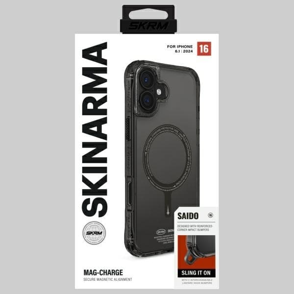 Skinarma Telefontaske til iPhone 16 MagSafe Saido - Sort Svart
