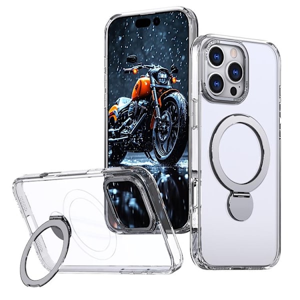 Mobilskal till iPhone 14 Pro MagSafe Rotating Kickstand Transparent