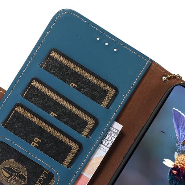 Plånboksfodral för Samsung Galaxy S26 Plus Äkta läder RFID - Blå