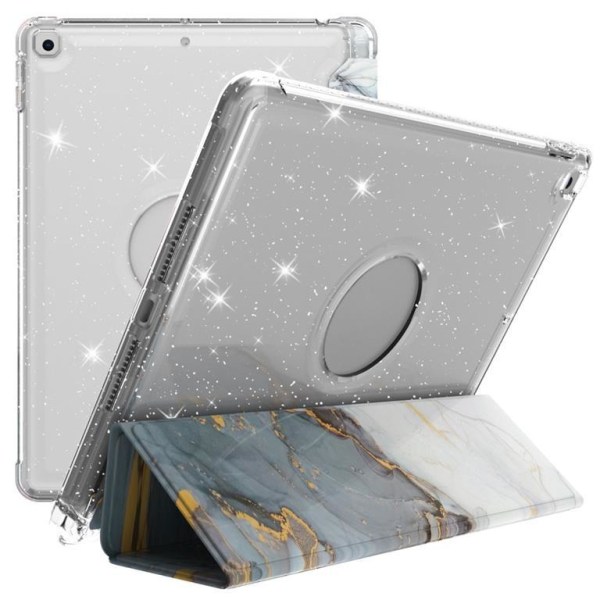 iPad 10.2 2021/2020/2019 kotelo - marmorikuvioinen harmaa