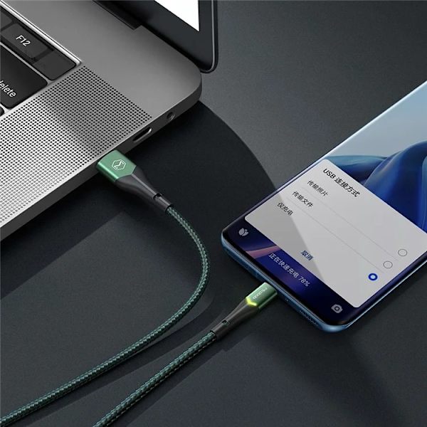MCDODO USB-A - USB-C Kabel 1m MDD CA-7960 - Grön Grön