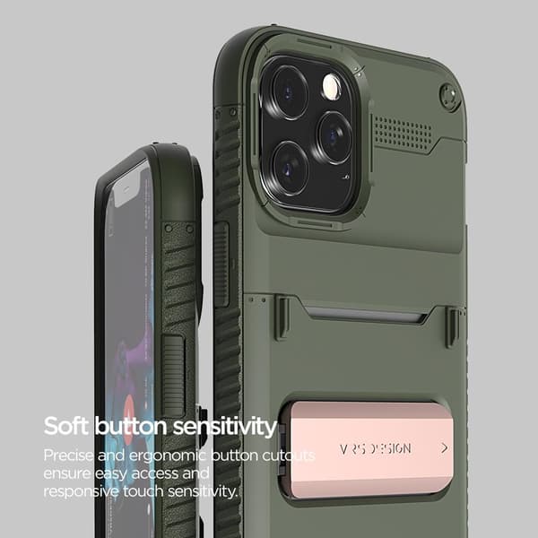 VRS DESIGN Damda QuickStand Skal iPhone 12 Pro Max - Grön Bronze