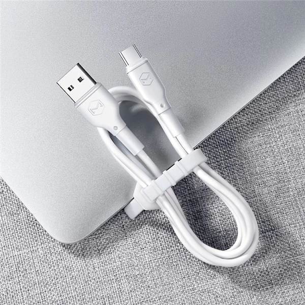 MCDODO USB-A - USB-C Kabel 1.2M - Vit Svart