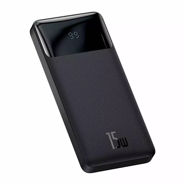 Baseus Bipow Digital Display Powerbank 10000mAh 15W - Svart Svart