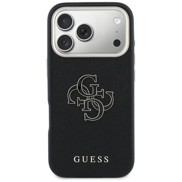 Guess Telefontaske iPhone 17 Pro FW Resin Logo - Sort Svart