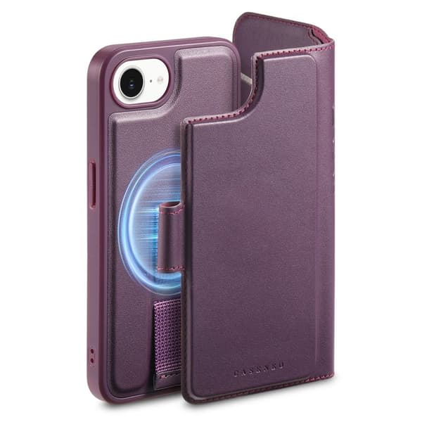 CASENEO iPhone 16e Plånboksfodral Konstläder - Lila