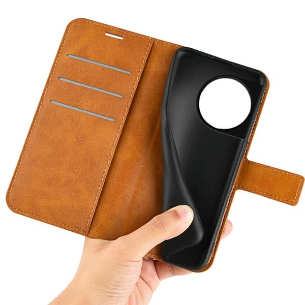 OnePlus 11 5G tegnebogsetui Calf Texture Flip - Kaffe Brun