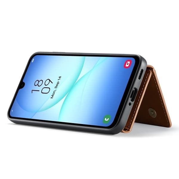 DG.MING Samsung Galaxy A17 5G Konstläder Plånboksfodral Brun