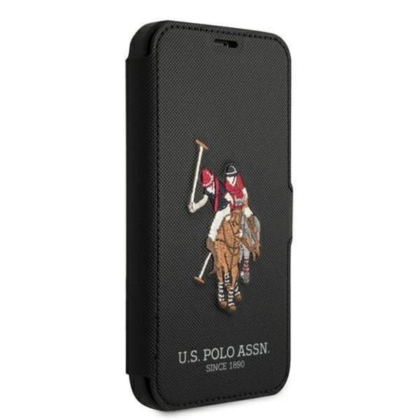 US Polo Polo Embroidery Collection Kotelo iPhone 12 Pro Max - Musta Black