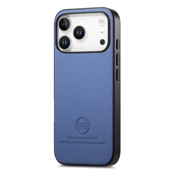 Mobilskal till iPhone 17 Pro Trasa Läder - Blå Blå