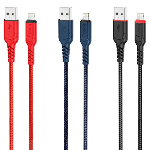 Hoco USB-A til Lightning 2.4A 3m Kabel X59 - Sort Black