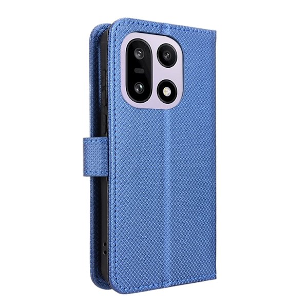 OnePlus 15 Plånboksfodral Strap Diamond Texture Konstläder Blå