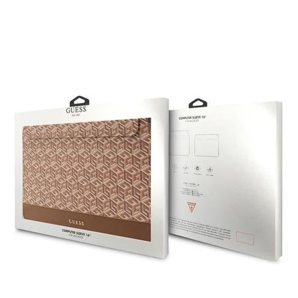 Guess Computer Sleeve 16'' GCube Stripes - Brun Brun