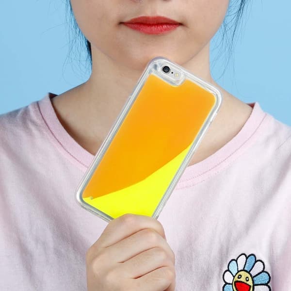 Liquid Neon Sand cover til iPhone 6/6s - Orange Orange