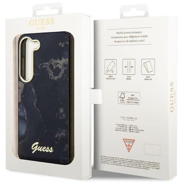 Guess Galaxy S23 Mobilskal Marble - Svart Svart