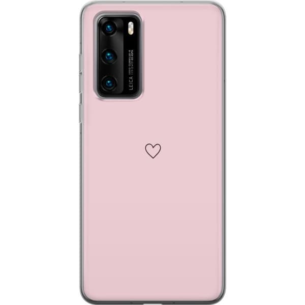 Telefontaske til Huawei P40 med Lille Hjerte