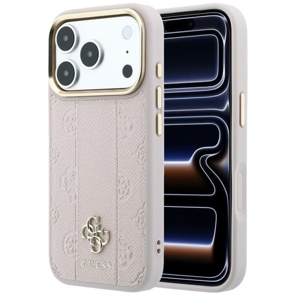 Guess Mobilskal För iPhone 18 Pro Max/17 Pro Max Magsafe Stripe Peony 4G Logo
