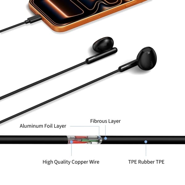 Tech-Protect Hörlurar Mini Jack Core G4 Ultraboost - Svart