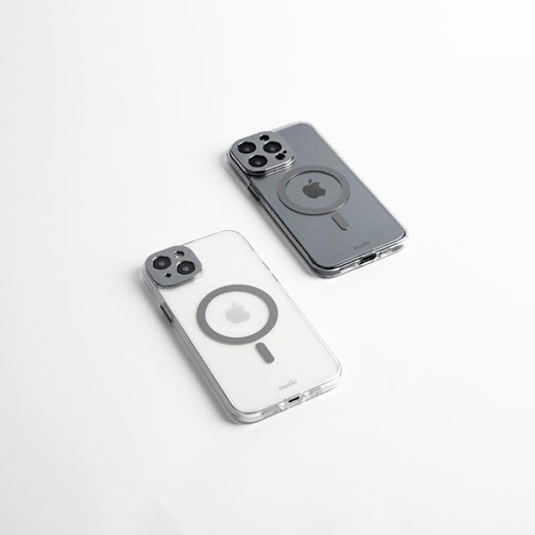 Moshi iPhone 15 Plus Mobilskal Magsafe iGlaze - Meteoritgrå