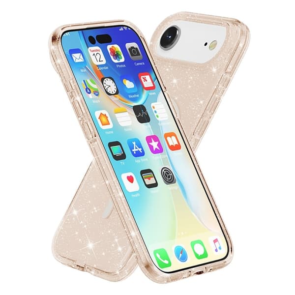 Mobilskal till iPhone Air MagSafe Puderglitter - Guld Guld