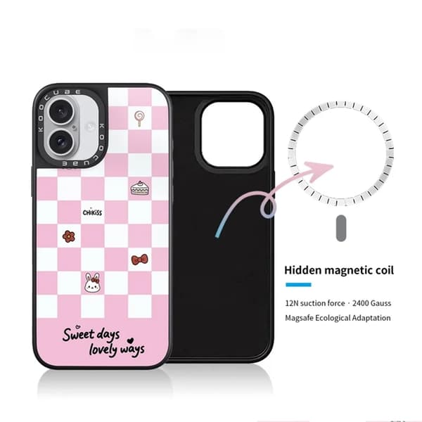 Mobilskal till iPhone 16 Plus MagSafe Aluminium Silikon Rosa