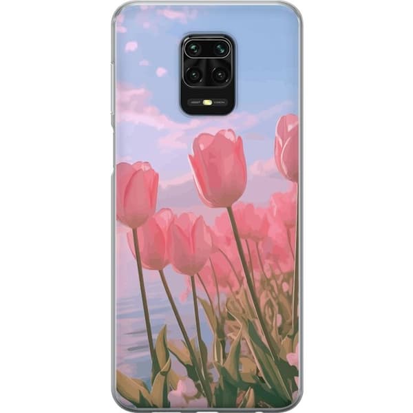 Mobilskal till Xiaomi Redmi Note 9S med Rosa Tulpaner