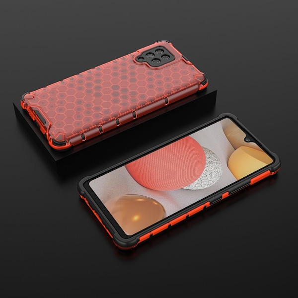 Honeycomb Armor Bumper Skal Galaxy A42 5g - Röd Röd