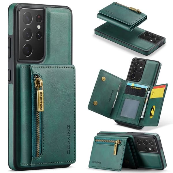 DG.MING Plånboksfodral för Samsung Galaxy S21 Ultra 5G - Grön