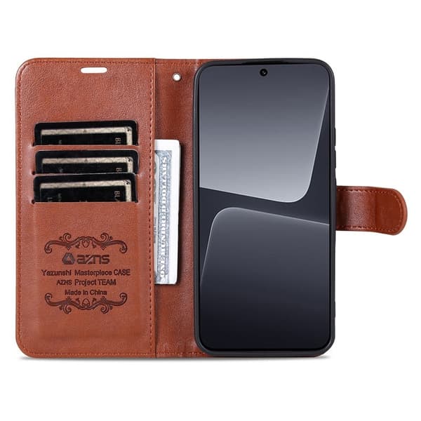 AZNS Xiaomi 13 Pro 5G Plånboksfodral Flip Konstläder - Brun