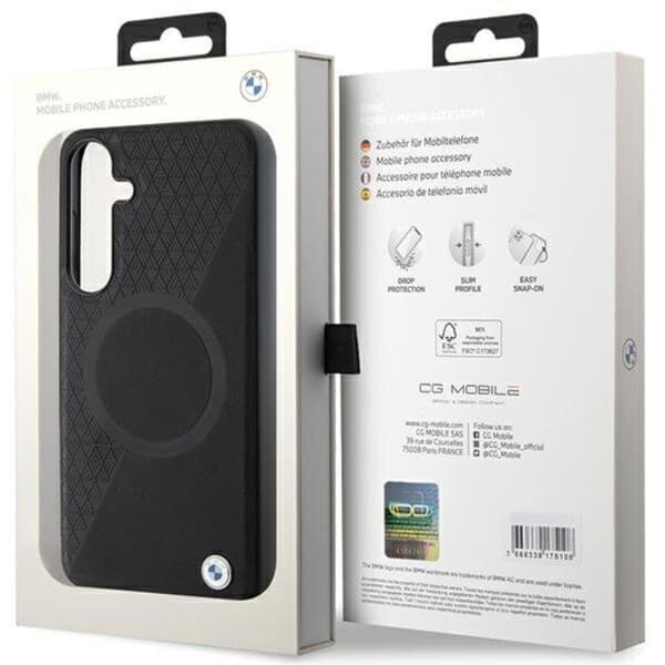 BMW Galaxy S24 Mobilskal Magsafe Half Textured & Circle Black