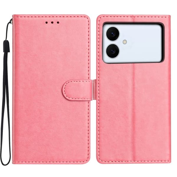 Samsung Galaxy S26 Edge Plånboksfodral Konstläder Ställ - Roséguld