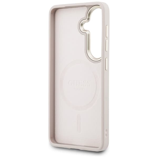 Guess Mobilskal För Galaxy S26 MagSafe 4G Embossed Ring - Rosa Rosa