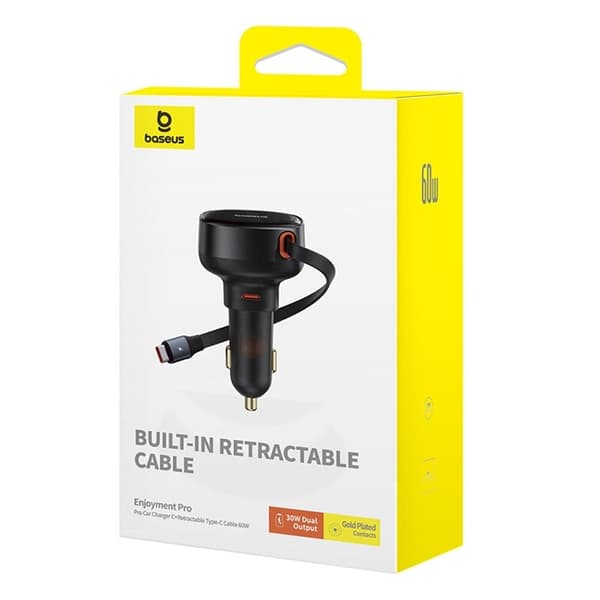 Baseus Billaddare USB-C Enjoyment Pro 60W - Svart Svart