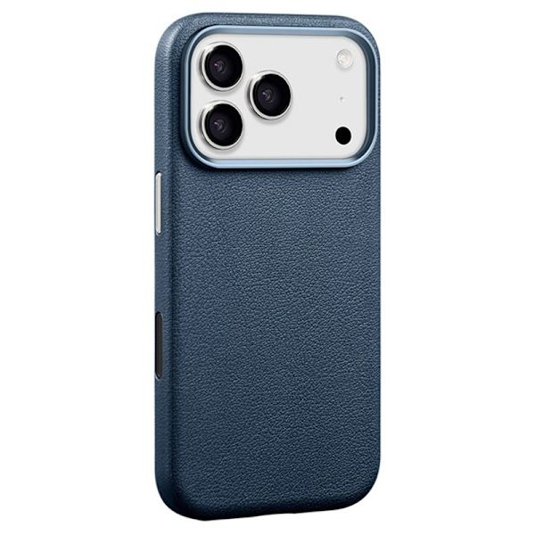 X-LEVEL Mobilskal till iPhone 17 Pro Max MagSafe PU Läder Blå