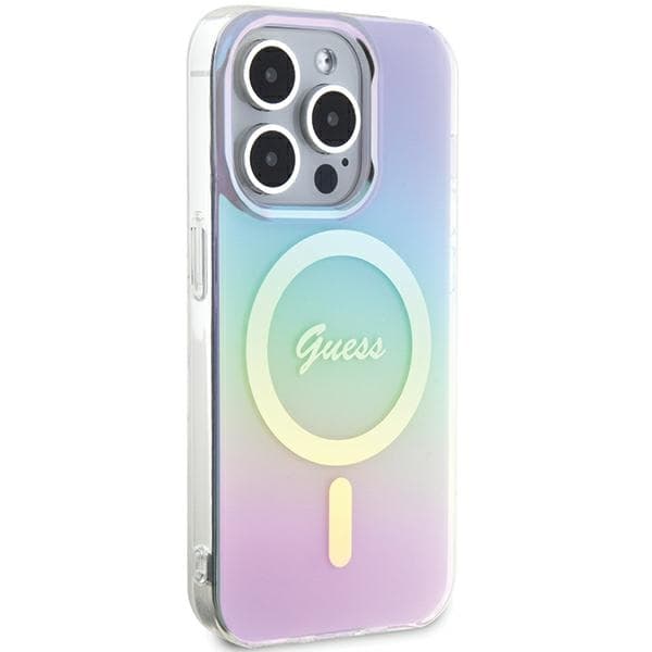 Guess Telefontaske til iPhone 15 Pro Max MagSafe IML Iriserende - Lilla