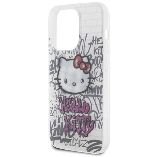 Hello Kitty iPhone 13 Pro Max Mobilskal Bricks Graffiti - Vit