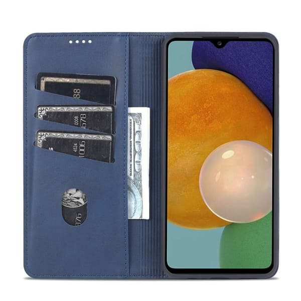 AZNS Samsung Galaxy A14 5G Plånboksfodral Konstläder - Blå