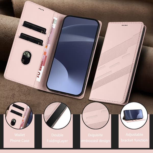 Plånboksfodral för Samsung Galaxy S26 Konstläder Ställ - Rosa