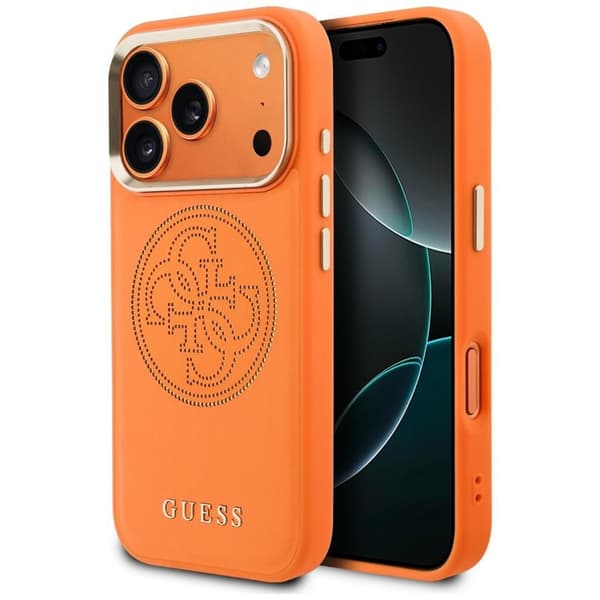 Guess Mobilskal För iPhone 17 Pro MagSafe Perforated 4G - Orange