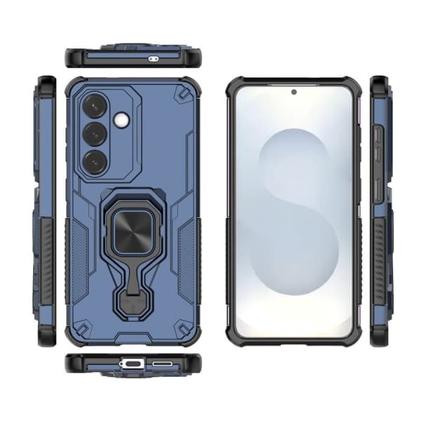 WANLONFENG Mobilskal för Samsung Galaxy S26 Plus Kickstand PC + TPU - Blå